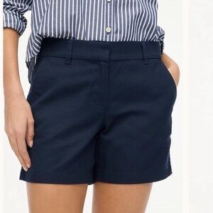 NWT J. Crew 5" Classic Chino Short Navy Blue